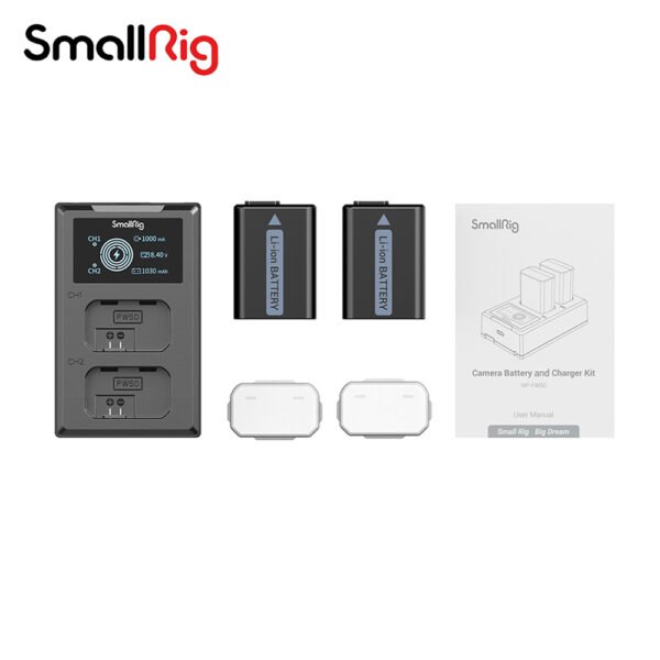 Kit 2 baterias + cargador SMALLRIG NP-FW50 - Imagen 8