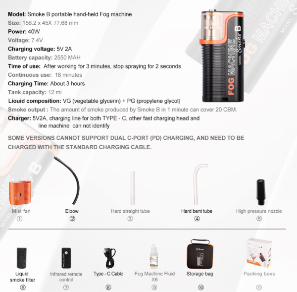 Máquina de humo portátil Smoke B - Imagen 11