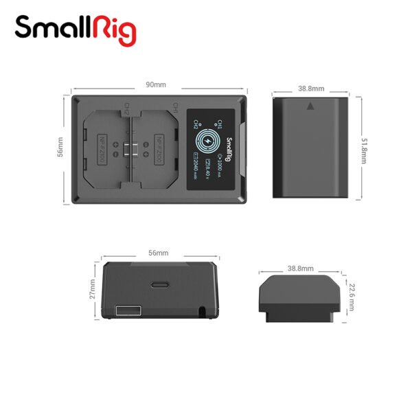 Kit 2 baterias + cargador SMALLRIG NP-FZ100 - Imagen 7