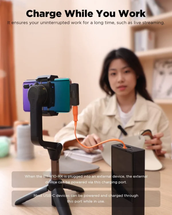 Micrófono BOYA BY-V10 – Wireless – para dispositivos Android USB C - Imagen 4