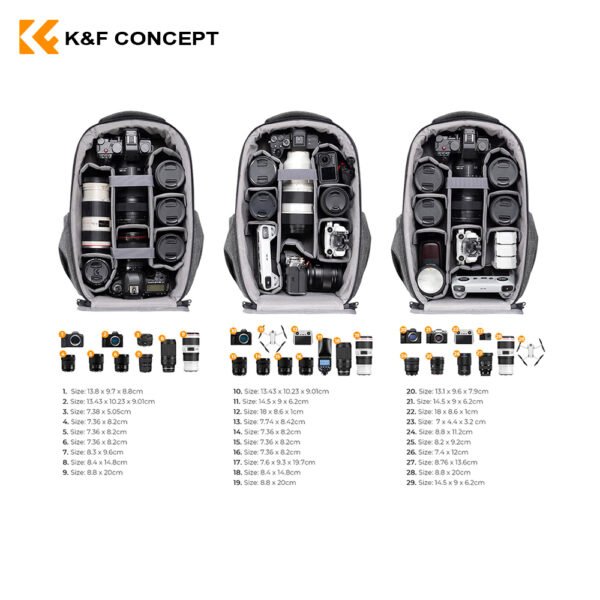 Mochila multifuncional  - K&F Concept KF13.134V4 - Imagen 3