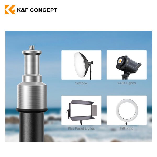 Parante de 2 metros de aluminio + funda – K&F Concept - Imagen 2