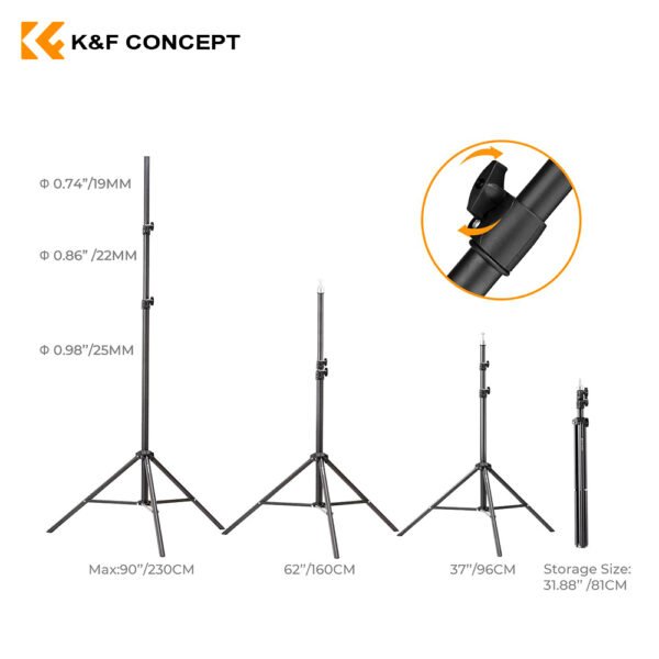 Parante de 2.3 metros de aluminio + funda – K&F Concept - Imagen 4