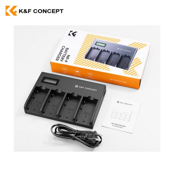 Cargador de baterías NP-F de 4 canales K&F Concept - Imagen 6