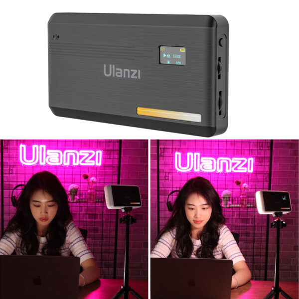 Luz Led Ulanzi VL200 bicolor portátil negro - Imagen 10