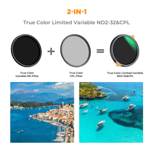 Filtro 2 en 1 – CPL+Variable ND2-32 Nano X TRUE COLOR - Imagen 2