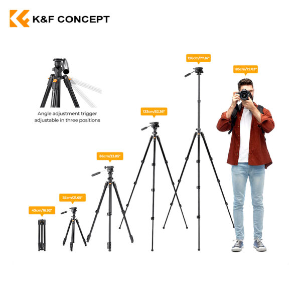 Trípode para cámara y celular KF09.115V1 - Imagen 4