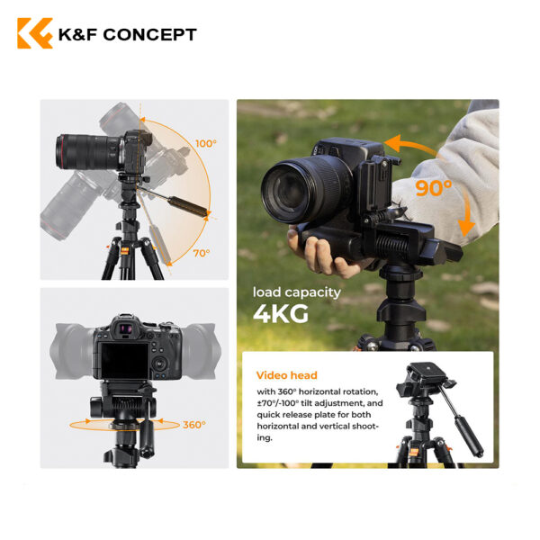 Trípode para cámara y celular KF09.115V1 - Imagen 6