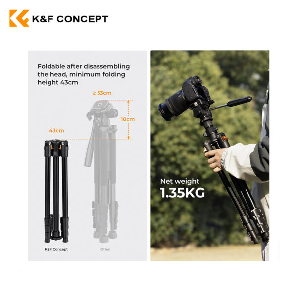 Trípode para cámara y celular KF09.115V1 - Imagen 7