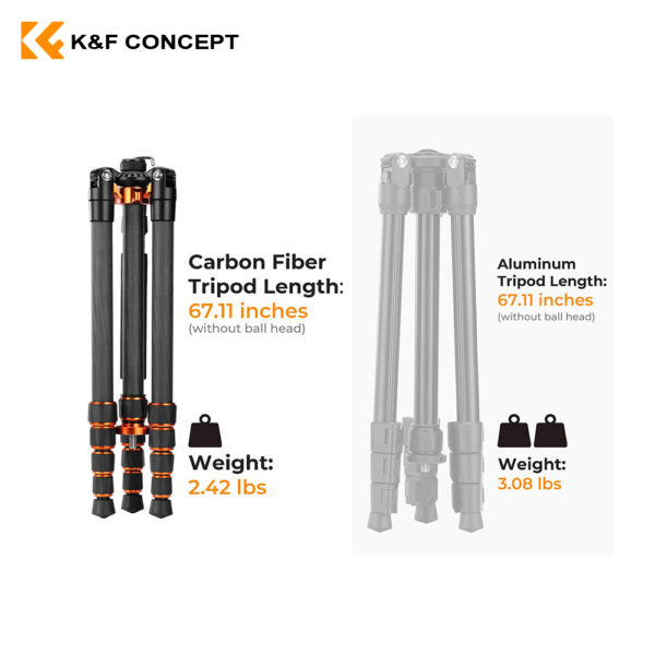 Trípode monopie de fibra de carbono O255C4+FH-03 - Imagen 11