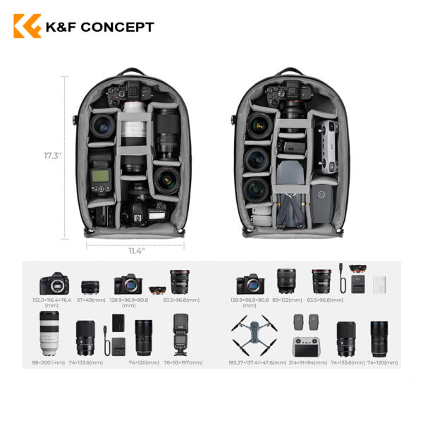 Mochila para cámara K&F Concept KF13.044V11 - Imagen 5