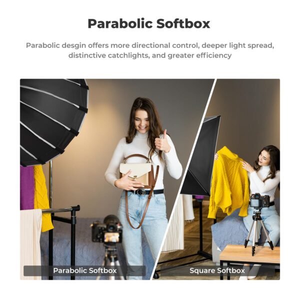 Sofbox Parabólico con Grilla de Armado Rápido - Imagen 7