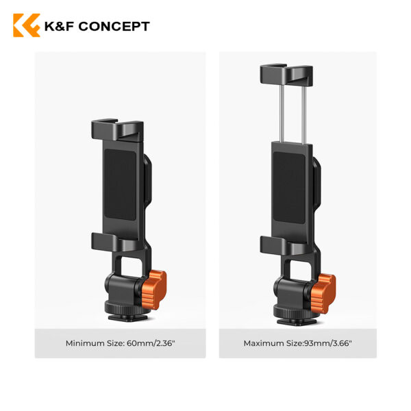 Sujetador de metal para celular (Zapata fria) K&F Concept - Imagen 6