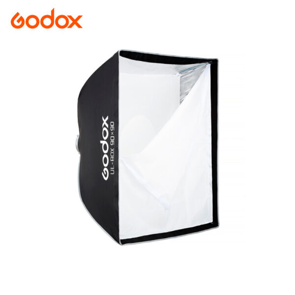 Softbox de armado rápido tipo sombrilla 90x90cm con grilla montura Bowens - Imagen 5