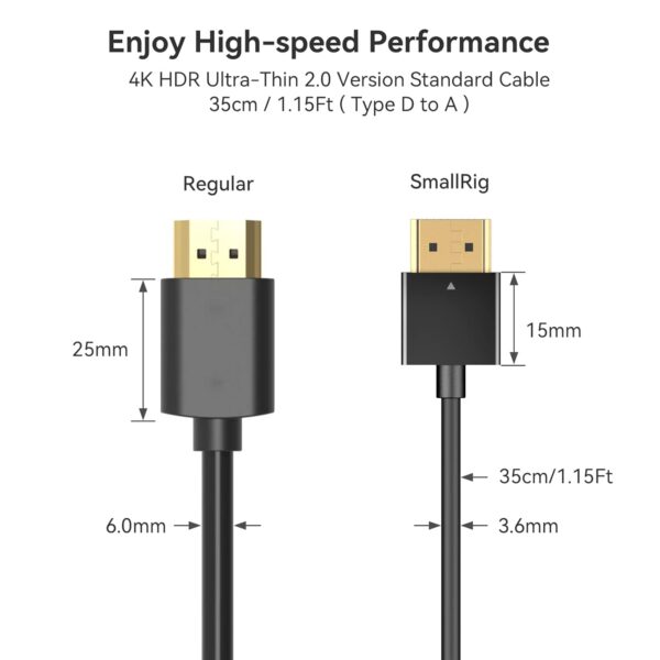 Cable de datos ultrafino HDMI a MICRO HDMI 4k (35CM) - Imagen 4