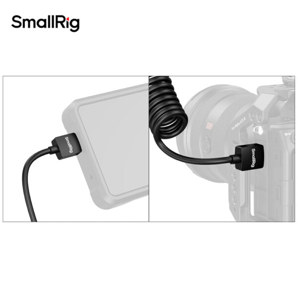Cable de datos HDMI a HDMI 4k en espiral - Imagen 3