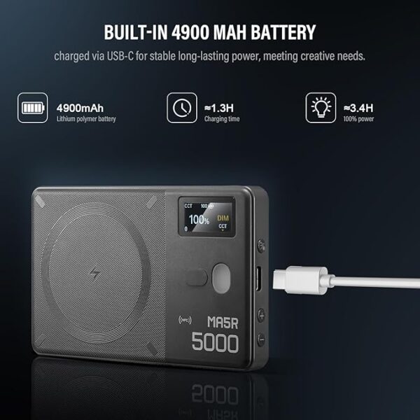 Panel Luz Led RGB Godox MA5R y Power Bank (Negro) - Imagen 8