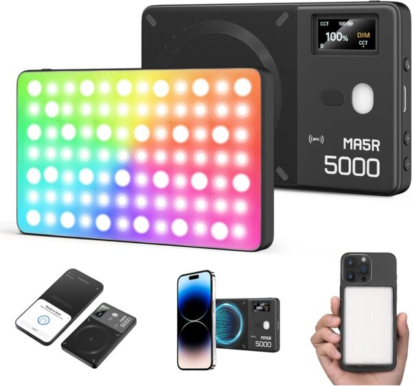Panel Luz Led RGB Godox MA5R y Power Bank (Negro) - Imagen 12