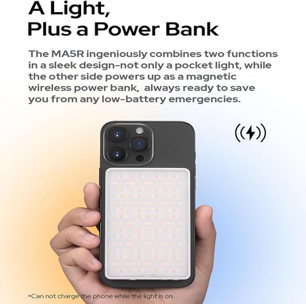 Panel Luz Led RGB Godox MA5R y Power Bank (Negro) - Imagen 13