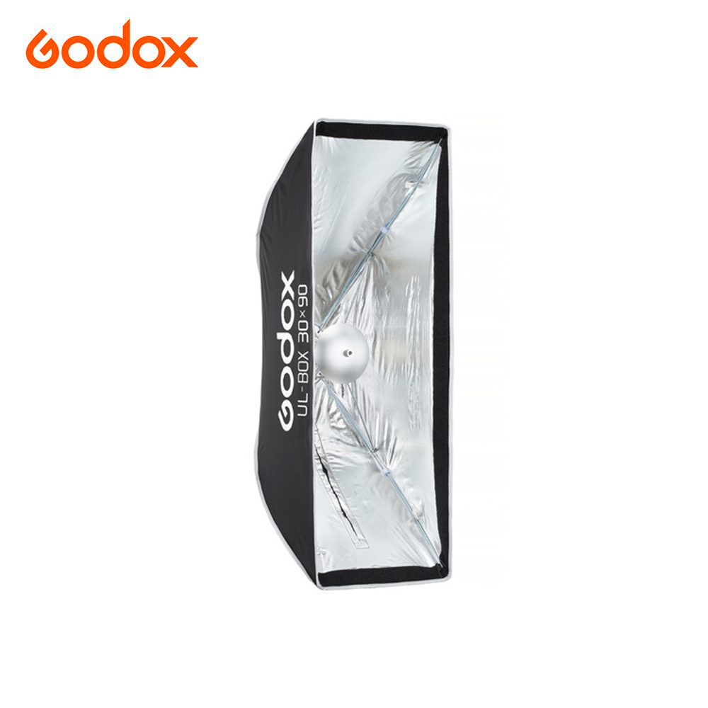 Softbox de armado rápido tipo sombrilla 30x90cm con grilla montura Bowens - Imagen 2