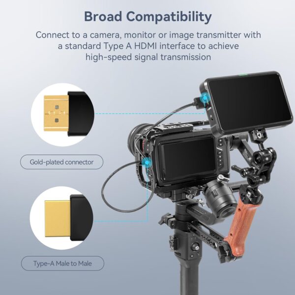 Cable de datos ultrafino HDMI a HDMI 4k (35CM) - Imagen 5