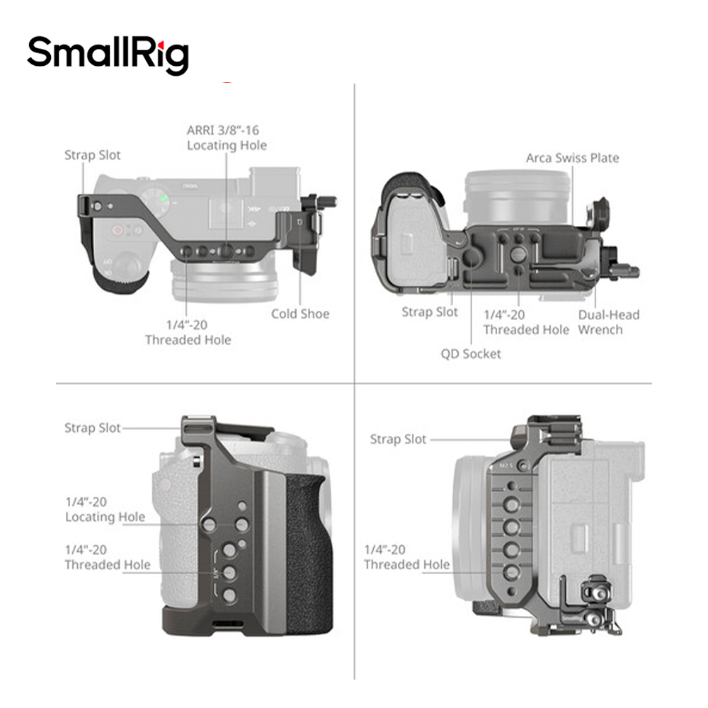 Jaula de liberación rápida HawkLock para Sony a6700 (Gris) - Imagen 3
