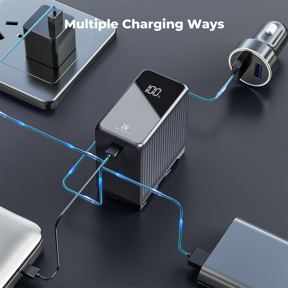 Batería Inteligente NP-F970 10500mAh con Pantalla OLED y Carga Rápida 45W - Imagen 3