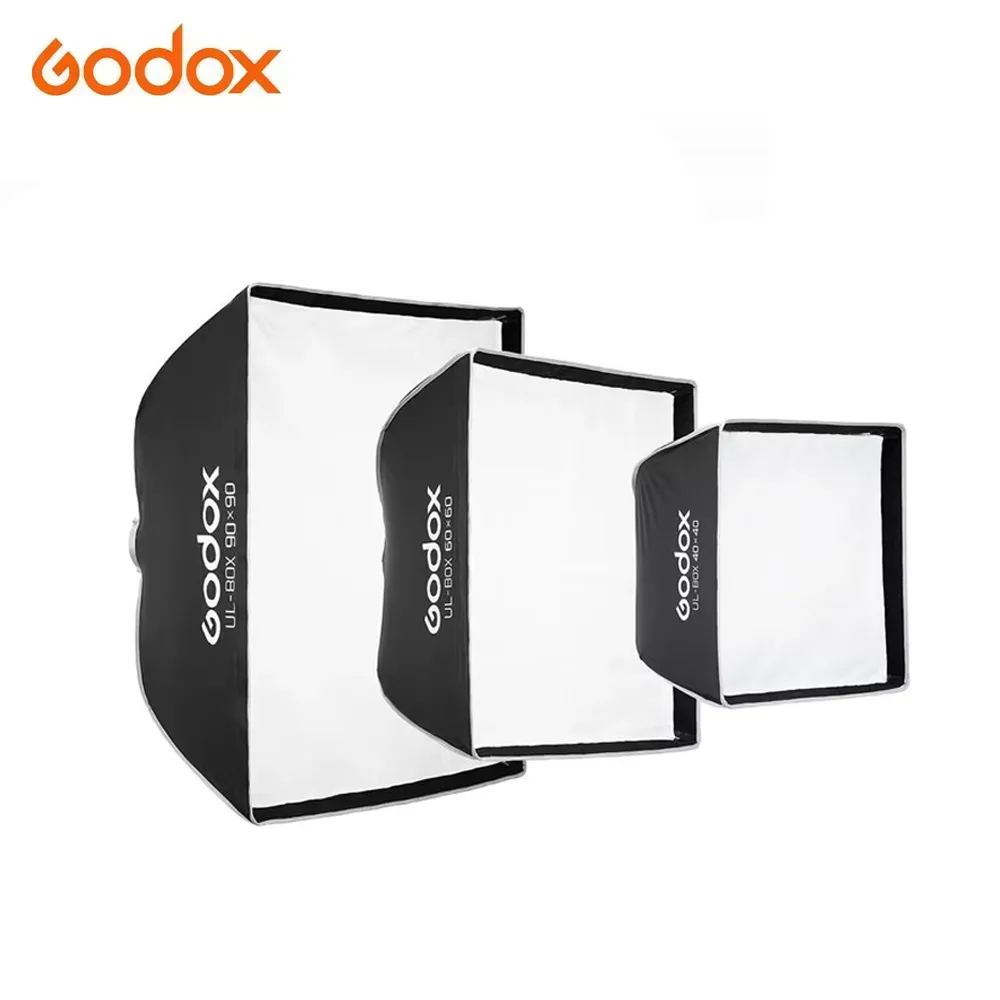 Softbox cuadrado de armado rápido tipo sombrilla con grilla (Montura Bowens)