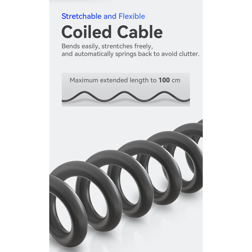 Cable en espiral delgado HDMI 2.1 8k HDMI-HDMI - Imagen 5